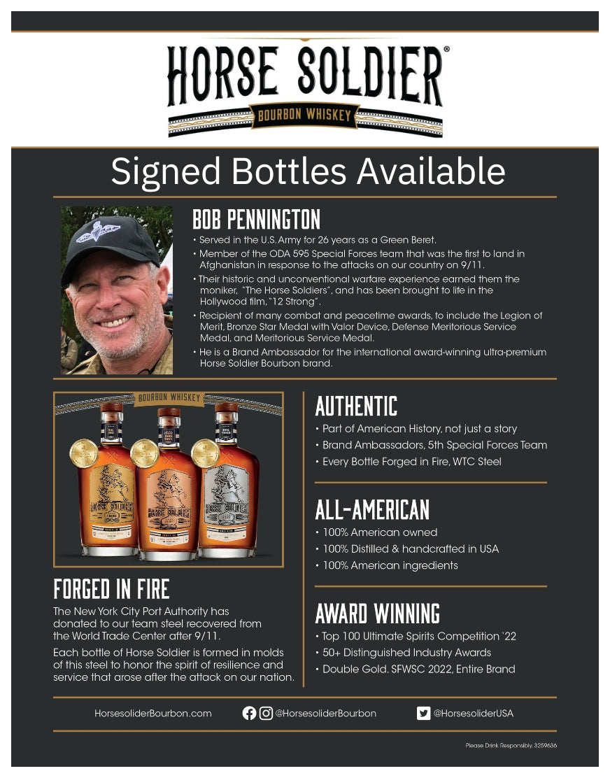 Horse Soldier Bourbon Tasting - General Admission + Horse Soldier Whiskey Bottle